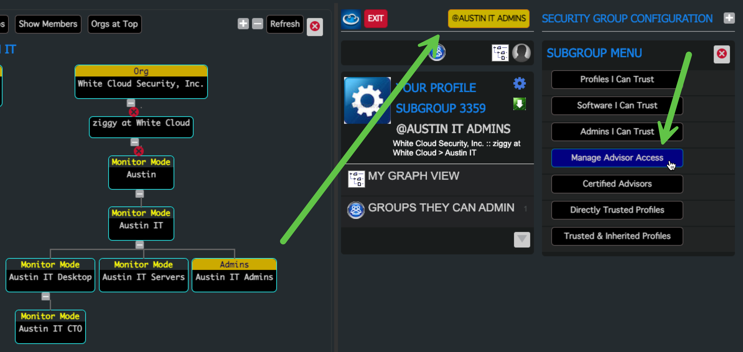 Manage Advisor Access